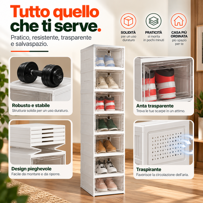 Foldable 6-Tier Shoe Storage Organizer
